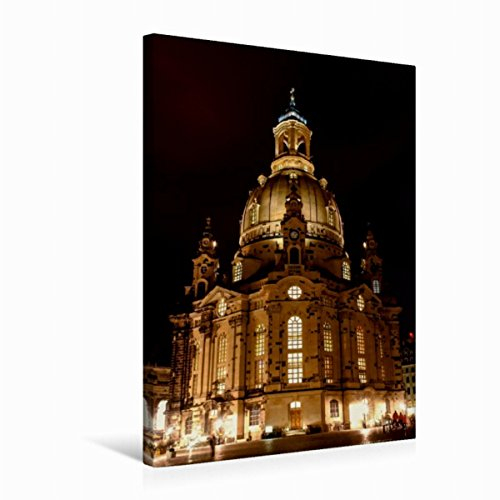 Premium Textil-Leinwand 50 x 75 cm Hoch-Format Frauenkirche Dresden | Wandbild, HD-Bild auf Keilrahmen, Fertigbild auf hochwertigem Vlies, Leinwanddruck von Anette/Thomas Jäger