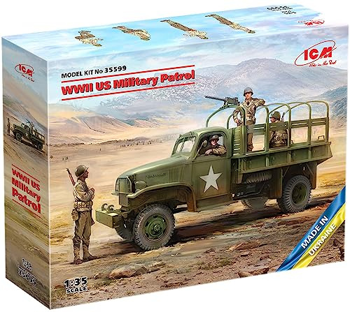 ICM 35599-1:35 WWII US Military Patrol (G7107 with MG M1919A4) - Neu
