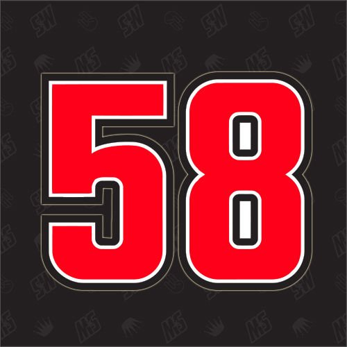 speedwerk-motorwear Startnummer 58 - Marco Simoncelli Moto GP Aufkleber, Autoaufkleber, Motorrad, Fan, Biker