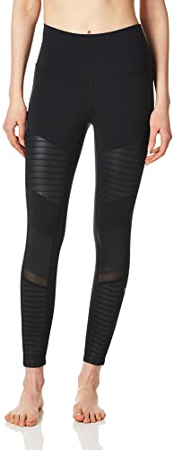 Alo Yoga Damen 7/8 Motorrad hoher Taille Leggings, Schwarz, S