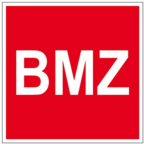 Brandschutzzeichen - BMZ - Folie selbstklebend - 30 x 30 cm