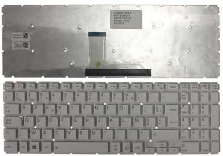 Power4Laptops Française Blanc Clavier pour Ordinateur Portable (PC) de Remplacement Compatible avec Toshiba Satellite S50-B-13J