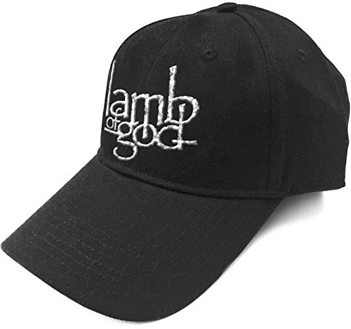 Lamb Of God Baseball Cap Band Logo Sonic Silber Nue offiziell Schwarz Strapback