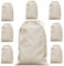 ELES VIDA Sac en coton avec cordon de serrage, 10 pièces 30 x 45 cm - en tissu, ménage de voyage, sac en jute, avec cordon pour peindre en nature