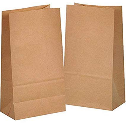 Lucgel Sacchetti Carta Avana, 12+3+3x24 cm, Fibra Cellulosica Vergine 100%, Confezione 10 kg