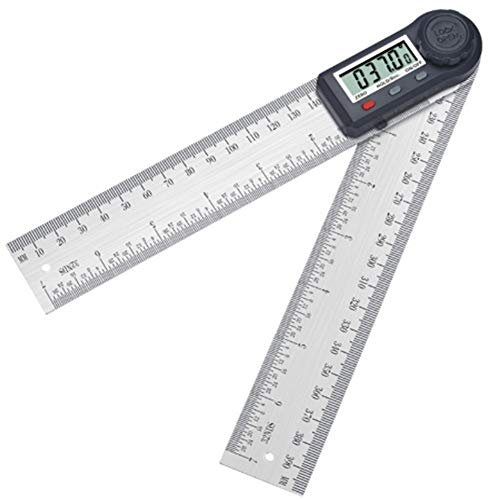 Digital Angle Finder Lineal Winkelmesser,LCD-Display Winkelmesser Mit Reset-Taste,Edelstahl-Winkelmesser Für Den Holzbau,0-200Mm