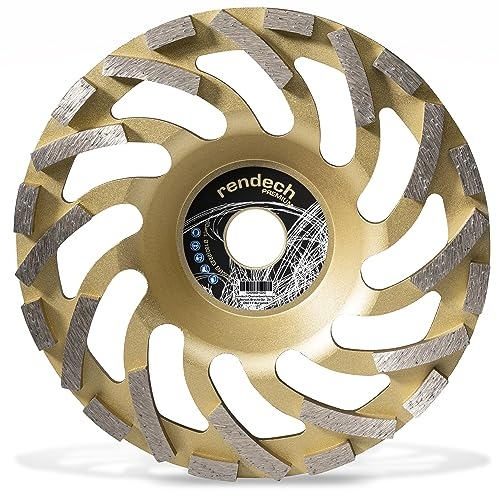 Disque Diamant Abrasif 180 mm pour Pierre, Brique, Granit etc. - Disque à poncer pour un usage professionnel continu | rendech® Qualité de la marque