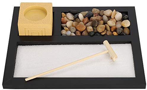 Tisch Zen Garten mit Sand Rock Kerzenhalter Teelichthalter & Home Decor Teelicht Kerzenhalter