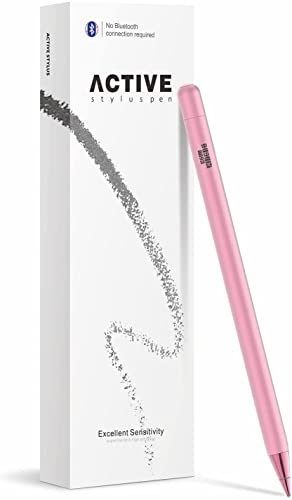 KSW KINGDO Penna per iPad/iPhone – Penna stilo ricaricabile con punta estremamente fine da 1,4 mm per iPad Pro, iPhone 12/XS/11 (rosa)