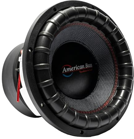 American Bass GF-1211 12-inch Godfather Series Dual 1 Ohm Subwoofers 3000 Watts RMS 6000 Watts Max Power 400 Oz Magnet 4 Voice Coil