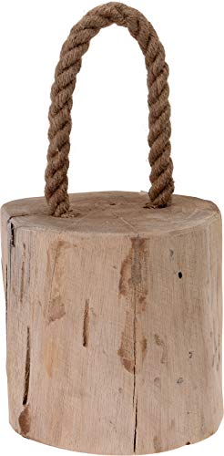 Türstopper Teakholz mit Seil - Dekoration Maritim Holz - naturbelassen & Handmade