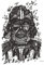 Komar Wandbild - Star Wars Darth Vader Drawing - Größe: 40 x 50 cm (ohne Rahmen) - Dekoration, Kinderzimmer, Poster, Kunstdruck