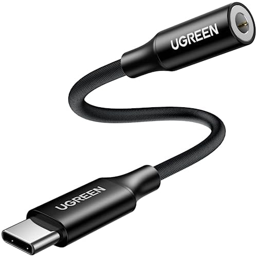 UGREEN Adaptateur USB C Jack 3.5mm TRRS DAC Compatible avec iPhone 16 Pro Max Plus 15 Galaxy S25 S24 Pixel 9 8 7 MacBook iPad Pro Air Câble Casque Micro Écouteurs Numérique 4 Pôles (Noir 1pc)