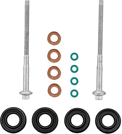 Aramox 6C1Q-9K546-BB 1434568 1372494 6C1Q-9K546-BC Einspritzdüsen Dichtungssatz, ABS + Metall Einspritzdüsen Dichtungswerkzeug Ersatz für Transit 2006-2020