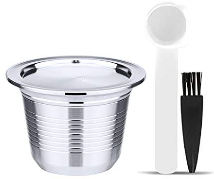 RECAFIMIL Wiederverwendbare Kapseln, nachfüllbare Kaffeepads, Edelstahl, kompatibel mit NES-Presso Maschine