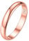 ChicSilver Damen Rosegold Fingerring in Größe 59 hochglanzpoliert Ehering Verlorbungsring Partnerring Freundschaftsring Midi Fingerring