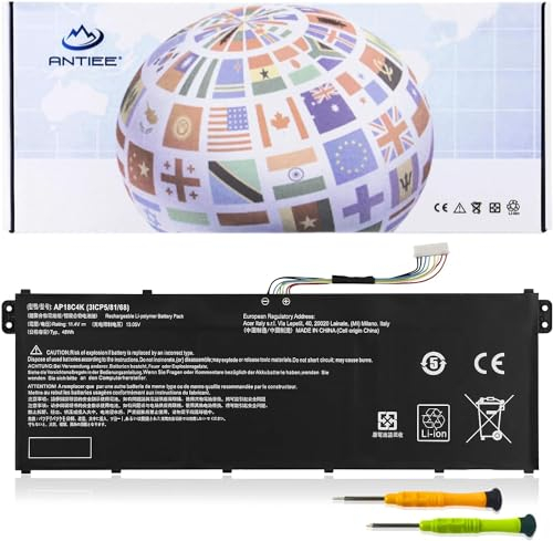 ANTIEE AP18C4K Laptop Batteria Compatibile con Acer Aspire 5 A515-43 A515-43G A515-44 A515-44G A515-56 A515-56T A514-52 A514-52G Spin 3 SP314-54N SP314-54-14-14-14-14-14-14-14-52 54N-58 Q7 77L5 Series