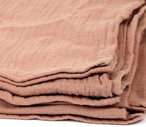 HOME DECO FACTORY - TX9323 - Plaid Gaze De Coton Rose Litchi 120x150cm