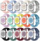 Dirrelo 15 Pack Correas Deportivas Compatible con Apple Watch Correa 38mm 40mm 41mm para Mujeres Hombres, Suave Silicona para Apple Watch SE/iWatch Series 9/8/7/6/5/4/3/2/1, Color A, S