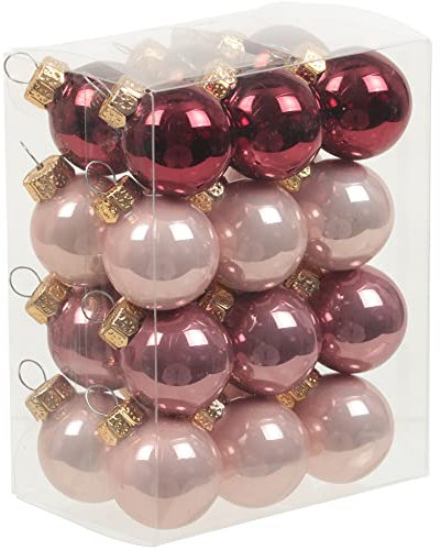Kleine Baumkugeln aus Glas Ø 2 cm/2,5 cm/3 cm - Christbaumkugeln Baumschmuck Christbaumschmuck Weihnachtsbaumschmuck Weihnachtsbaumkugeln (2,5 cm, Wildblüte)