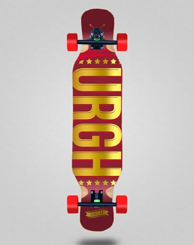 Urgh Skate Skateboard Longboard Complete 46 x 10 OG Rot