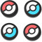 PERFECTSIGHT Lot de 4 capuchons de joystick pour Nintendo Switch, Switch Lite, Switch OLED, couvercle de bouton analogique pour manette NS Joycon (balle rouge et bleue)