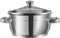 Nobel Stainless Steel Two Tone Casserole with Glass Vented Lid Heat Resistant Short Handles, Ideal for All Hobs. (Diameter 24 cm - 5 litres)
