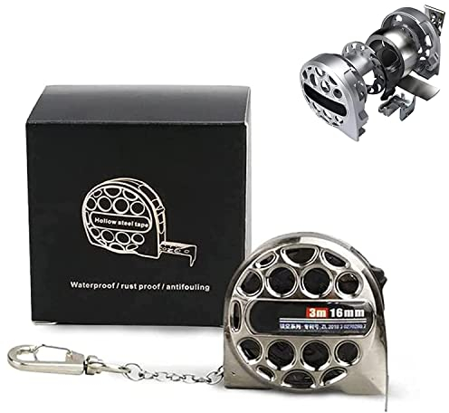 UPTODD Edelstahl-Teleskopbandmaß mit Korrosionsschutz - Wasserdichtes Maßband aus Edelstahl, Hohl Design, korrosionsbeständiges (3m * 16mm)
