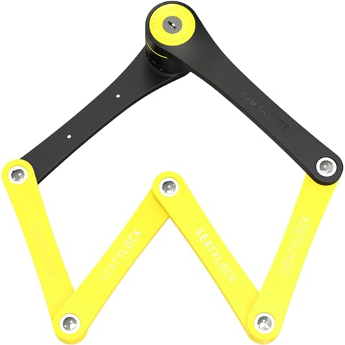 FoldyLock Compact Fahrrad Faltschloss – Patentiertes Testsieger Fahrradschloss mit Schlüssel und Halterung für Hohe Sicherheit – Leicht und Sicher für Ebike, e Scooter und Roller – 85 cm
