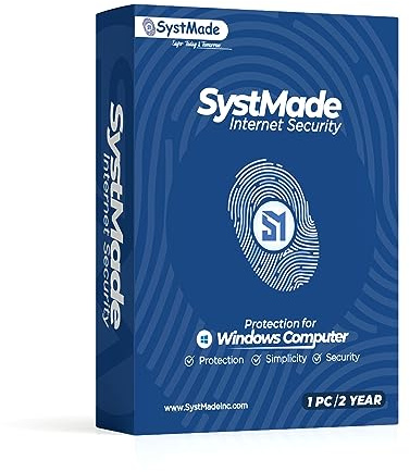 SystMade Internet Security I 1 PC 2 an I Avec protection par pare-feu I Mode jeu I Livraison par e-mail en 2 heures - Sans CD