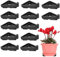 hzpolang 12 Pcs Flower Pots Feet Invisible Triangle Plant Pot Toes Plastic Breathable Pot Risers Lifters Flower Supports for Indoor and Outdoor Gardening Patio Small Large Plant Pot (Black)