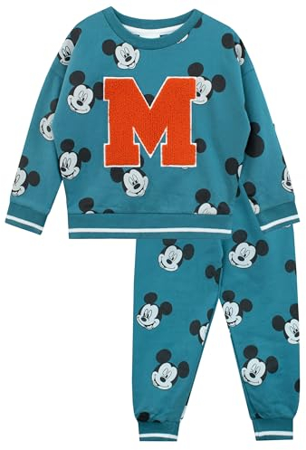 Disney Mickey Mouse Outfit | Set Aus Sweatshirt Und Jogginghose Für Jungen | Trainingsanzug Für Kinder | 104 | Offizielle Mickey-Mouse-Ware