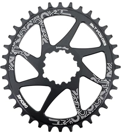 DJC GXP Kettenblatt Direktmontage 3 mm Offset Oval Kettenblatt für Sram GXP Interface Kurbelgarnitur Aluminium Leicht 30 32 34 36 38 Zähne (28T)