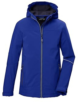 killtec Jungen Softshelljacke/Outdoorjacke mit Kapuze KOW 366 BYS SFTSHLL JCKT, dunkel stahlblau, 176, 42161-000