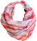 J26 Streifen Seide Glitzer Gold Fäden Sommer Frühling Loop Verlauf Regenbogen Rainbow Silk Uni Rundschal Schlauchschal Stola Schal leicht (Verlauf Rot)