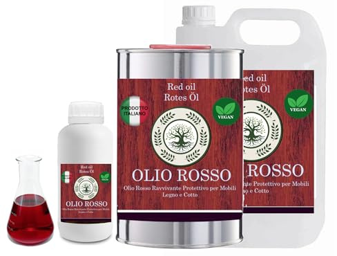 OLIO PAGLIERINO ROSSO NATURAL, protezione biologica di mobili e pavimenti pietra naturale e COTTO, incolore - naturale (5 LITRI)
