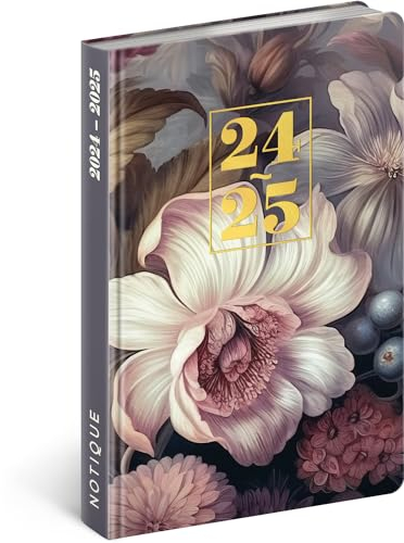 NOTIQUE Terminplaner 2024 2025 Kalender Wochenplaner Buchkalender Taschenkalender Planer Terminkalender Wochenkalender Juli 2024 - Dezember 2025 11x17cm (Flowers)