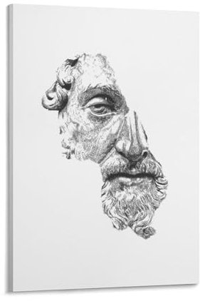TINCHEW Marcus Aurelius Antoninus Augustus, Schwarz-Weiß-Poster, Bilddruck, Tapisserie, Wandfarbe, Kunst, Wandteppich, Dekoration, moderne Wohnkunstwerke, Geschenkidee, 40 x 60 cm