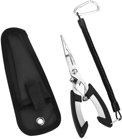 KBCYRT Fishing Pliers, Fly Fishing Accessories, Fishing Accessories, Fishing Forceps, Fishing Equipment, Forceps, Split Ring Pliers, Fishing Scissors, Fishing Rigs(Black)
