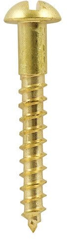 Solid Brass Slotted Round Head Wood Screws, 2mm - 4mm, #2, #3, #4, #6, #8 (Pack of 20, 50, 100, 200) (20, 3x20 (4x3/4))