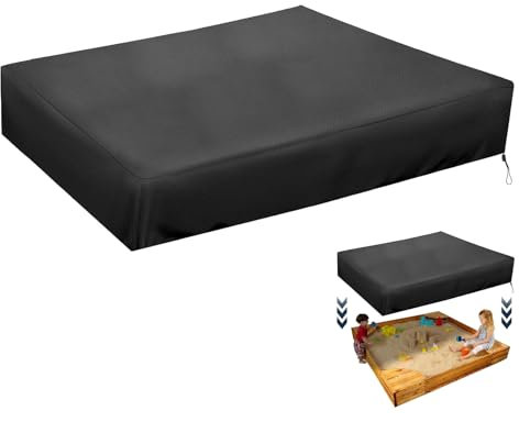 Sandkasten Abdeckung 150x150x20cm,Abdeckung Sandkasten Wasserdicht,Sandbox Abdeckplane mit Gummizug,Wind,Regen und Staubdicht,Kann Auch für Kinderpools,Außenmöbel Verwendet Werden,210D Oxford