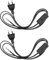 VIEVRE 2 Stücke Kabel mit Schalter und Stecker 3,0m,Lampenkabel mit Schalter,Stecker mit Schalter,Kabel mit Stecker und Schalter,Schalter mit Kabel 2 x 0,75 mm²,Anschlusskabel mit Schalter, Schwarz
