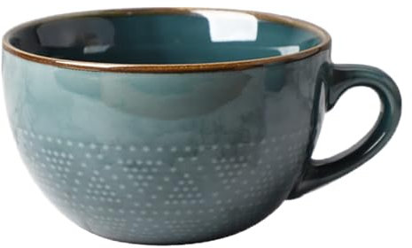 volumoon tazza da caffè grande con manico 700ml, ciotola per cereali con manico, tazza grande in ceramica XXL, grande tazza, tazza da tè, tazza porcellana per cereali caffè tè muesli