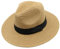 Inlefen Women's Panama Hat, Foldable Roll up Floppy Straw Hat for Men and Women, UPF50 + Summer Beach Sun Cap with Large Brim Khaki