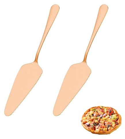 WLVinson Pack of 2 cake servers, cake shovel, cake shovel for cake servers and kitchens, restaurants, parties (rose gold)
