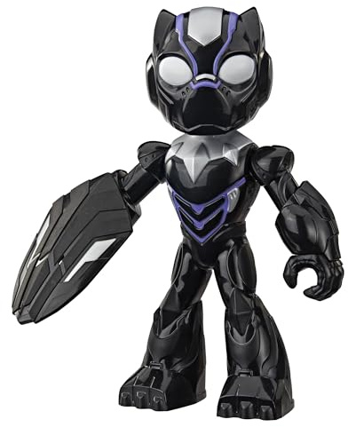 Marvel Iron Man und Seine fantastischen Freunde supergroße Black Panther Action-Figur, 22,8 cm großes Superhelden-Spielzeug für Kinder, ab 3 Jahren