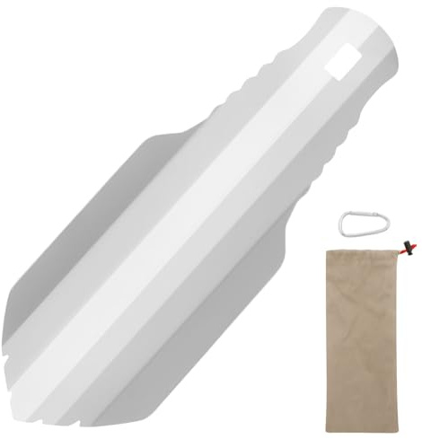 Pelle ultra légère en titane 20,5 cm avec boucle de suspension, sac de rangement, mini pelle de jardin portable pour jardinage, camping, plage, randonnée