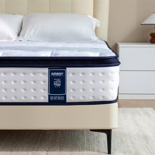 Grbsy H3 Matratze, 22cm Hybrid Matratze mit Taschenfederkern und 7-Zonen-Stütze, Memory-Schaum – Ergonomischer Komfort und Bewegungsisolierung, Oeko-TEX & CertiPUR-US Zertifiziert, 90x200x22cm