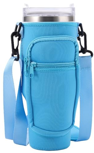 TENGWA Sparrow Botella Agua Adecuado para Stanley 40oz Portabotellas Azul Bolsa Stanley Cup Funda Termica Botella Agua Adecuado para Caminar Hacer Senderismo Acampar