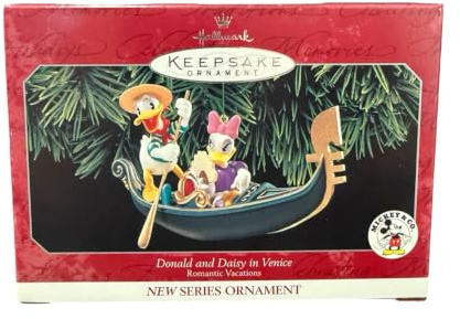 Hallmark QXD4103 Dekofigur Donald und Gänseblümchen in Venedig, romantischer Urlaub, 1. Reihe